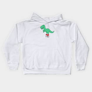 Tyrannosaurus With His Shoes Kids Hoodie